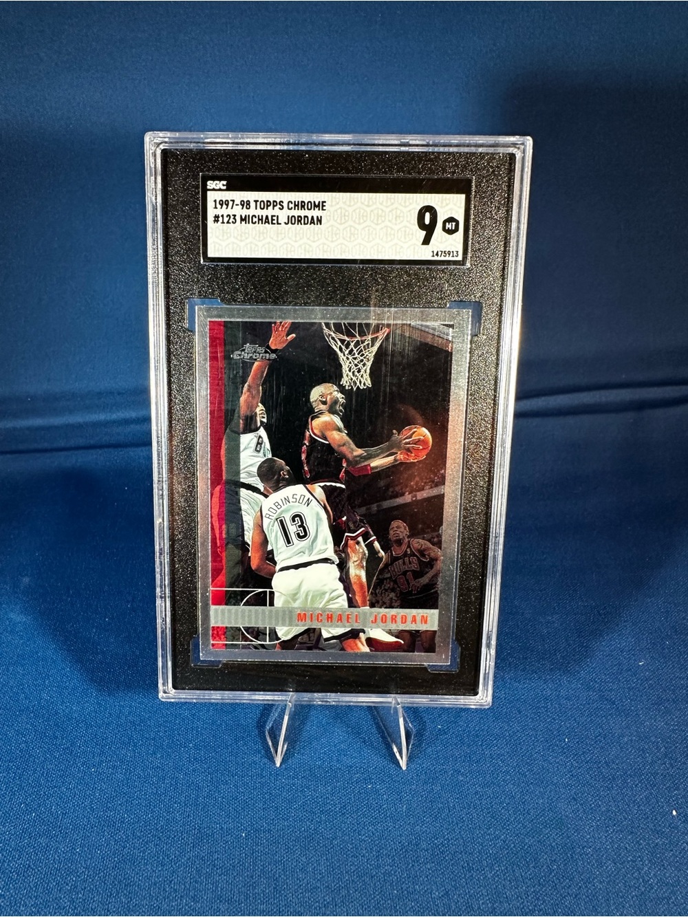 1997 Topps Chrome Michael Jordan #123 SGC 9 MINT Chicago Bulls MJ HOF